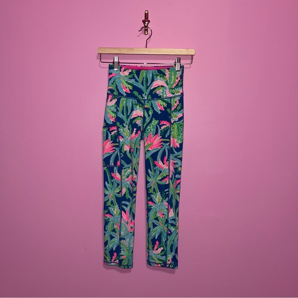 Lilly Pulitzer Crop Leggings Women’s Size XXS Sweet Escape High-Rise 21”‎ - Picture 2 of 11